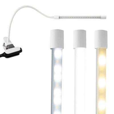 Műkörmös asztali LED lámpa klipszel Fehér
